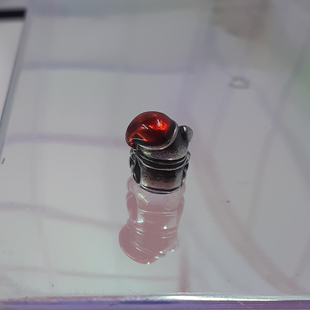 Pandora Sterling Silver and Red Enamel Santa Teddy Bear Charm - Picture 3 of 7
